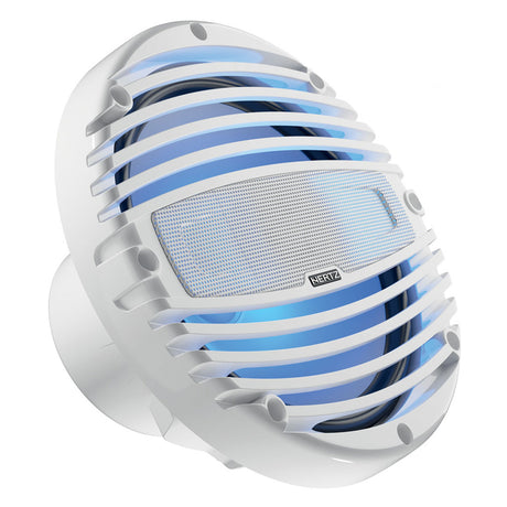Hertz HMX 8 LD-TW 8" 4-Ohm RGB LED Marine Coaxial Speakers - White