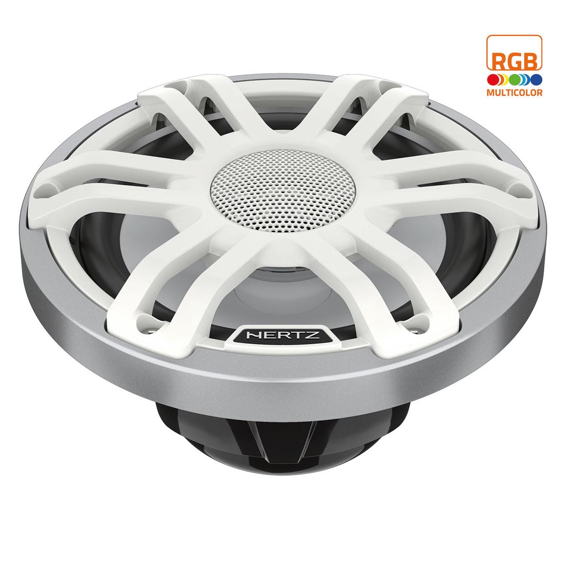 Hertz HMX 6.5 S-LD-SW 6.5″ 2-Way Marine Speakers with RGB LED Lighting – White