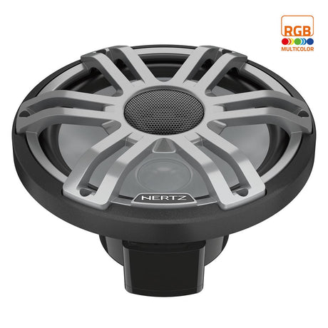Hertz HMX 8 S-LD-G 8″ 2-Way Marine Speakers with RGB LED Lighting – Gray