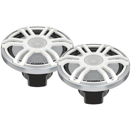 Hertz HMX 8 S-LD-SW 8" 2-Way Marine Speakers with RGB LED Lighting - White