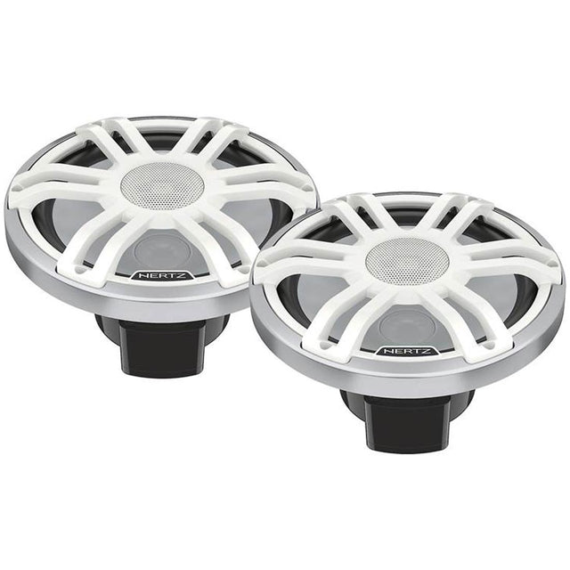 Hertz HMX 8 S-LD-SW 8" 2-Way Marine Speakers with RGB LED Lighting - White
