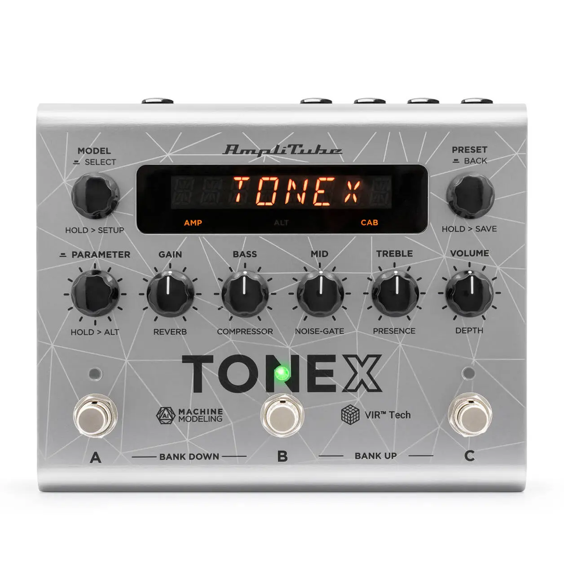 IK Multimedia TONEX Pedal Bass Edition Amp Modeler with 150 Tone Models - Silver
