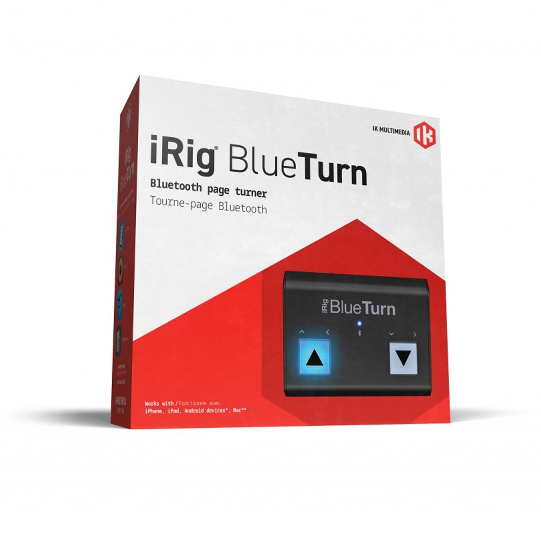 IK Multimedia iRig BlueTurn Bluetooth LE Silent Backlit Page Turner (1141087)