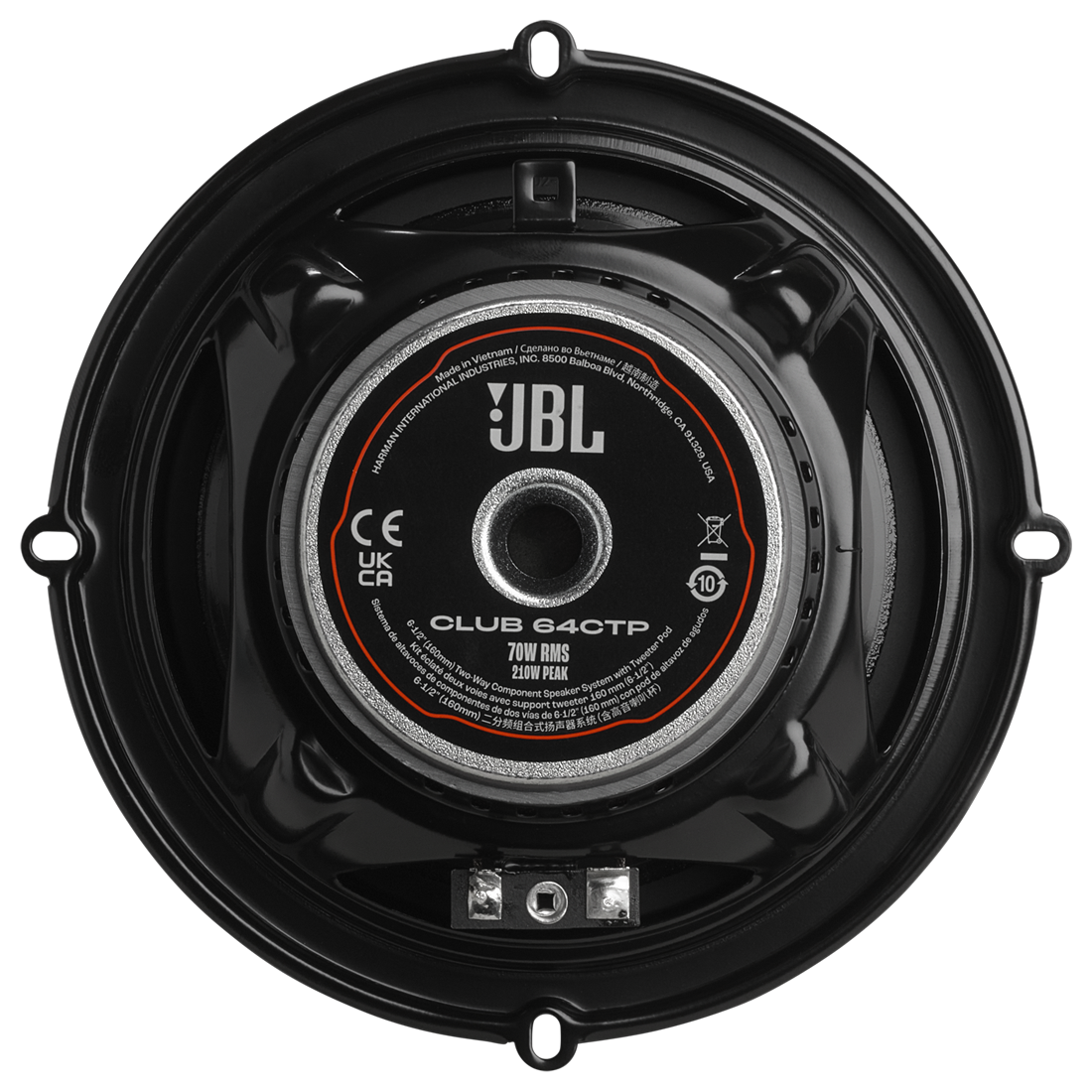 JBL Club 64CTP 6.5" 2-Way Component Car Speakers with Adjustable Tweeter Pods