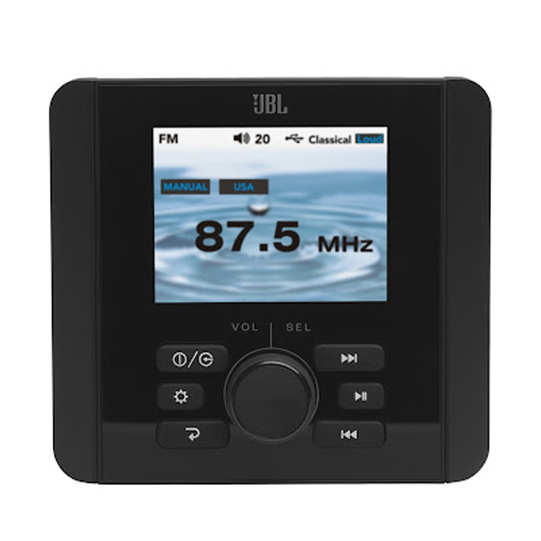 JBL JAM5000N Marine Audio Source Unit with Bluetooth Streaming - Black Matte