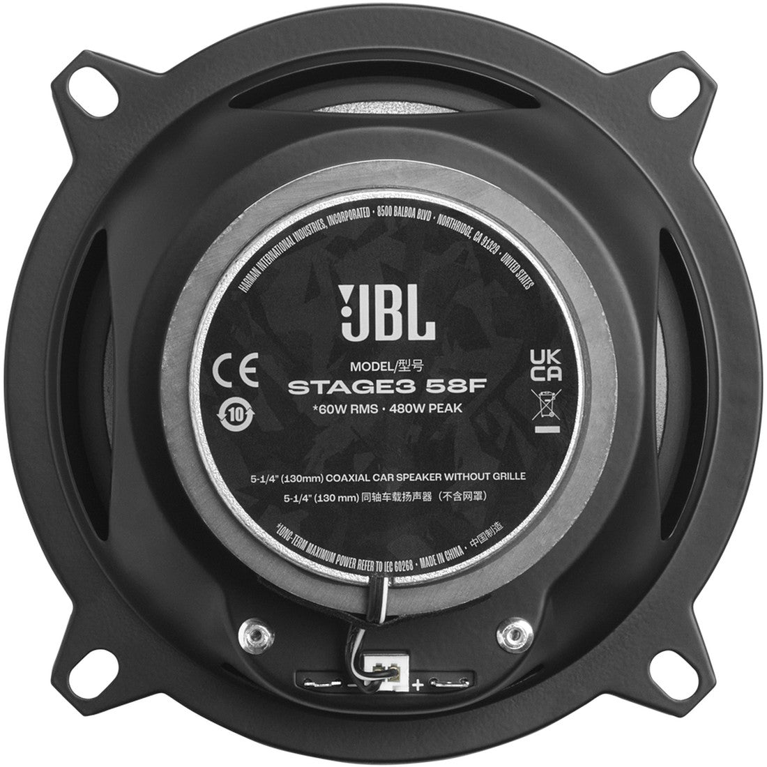 JBL STAGE3 58F - Black - Back image number null