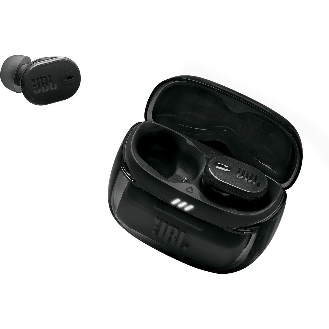 JBL Tune Buds 2 Ghost Edition - Ghost Black - True Wireless Noise Cancelling Earbuds - Detailshot 2