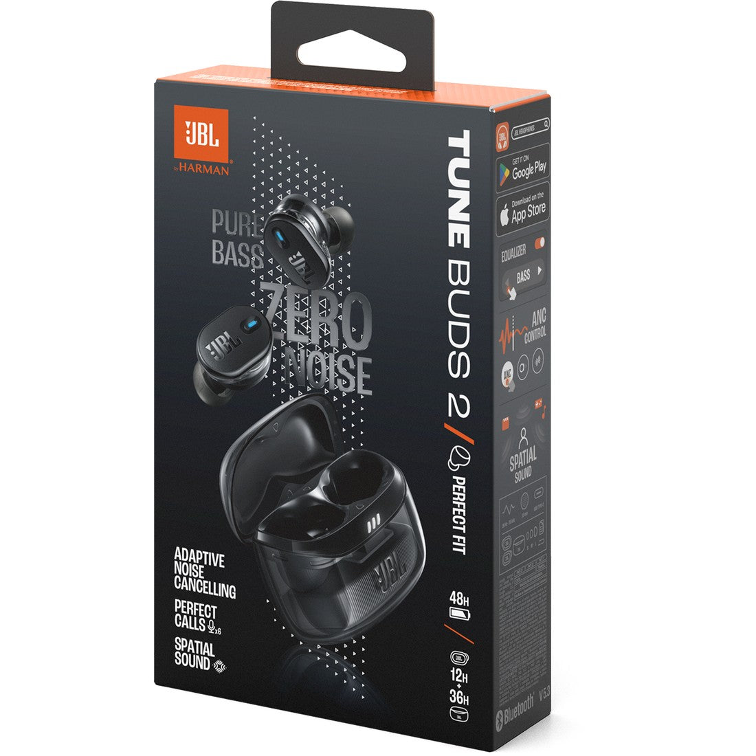 JBL Tune Buds 2 Ghost Edition - Ghost Black - True Wireless Noise Cancelling Earbuds - Detailshot 15