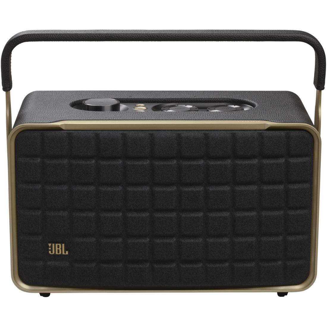 Black JBL Authentics 300 speaker with Quadrex grille