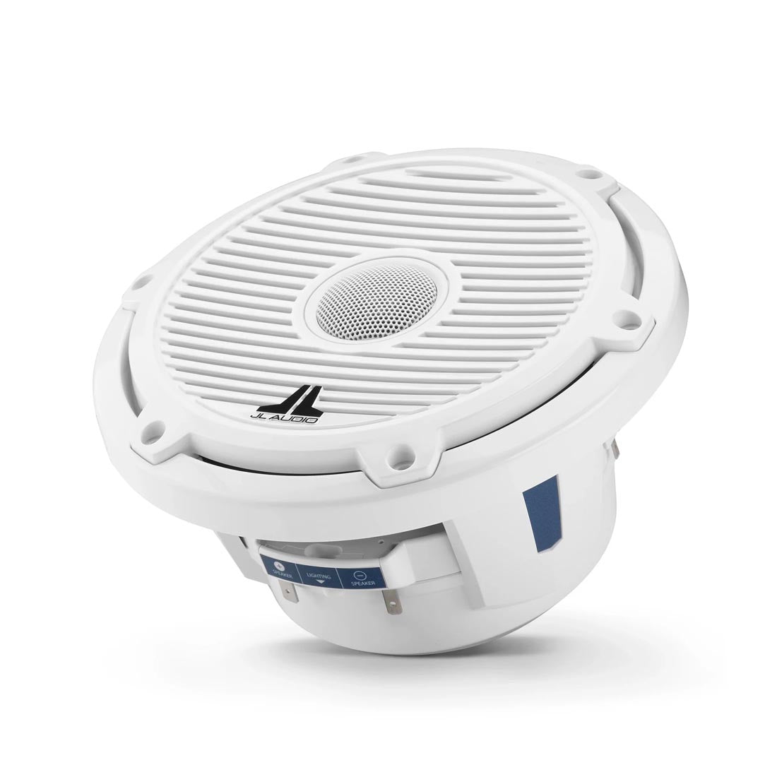 JL Audio M6-770X-C-3Gw 7.7" Marine Coaxial Speakers with Gloss White Classic Grille and Mesh Tweeter - Pair - #93688 (M6770XC3Gw)