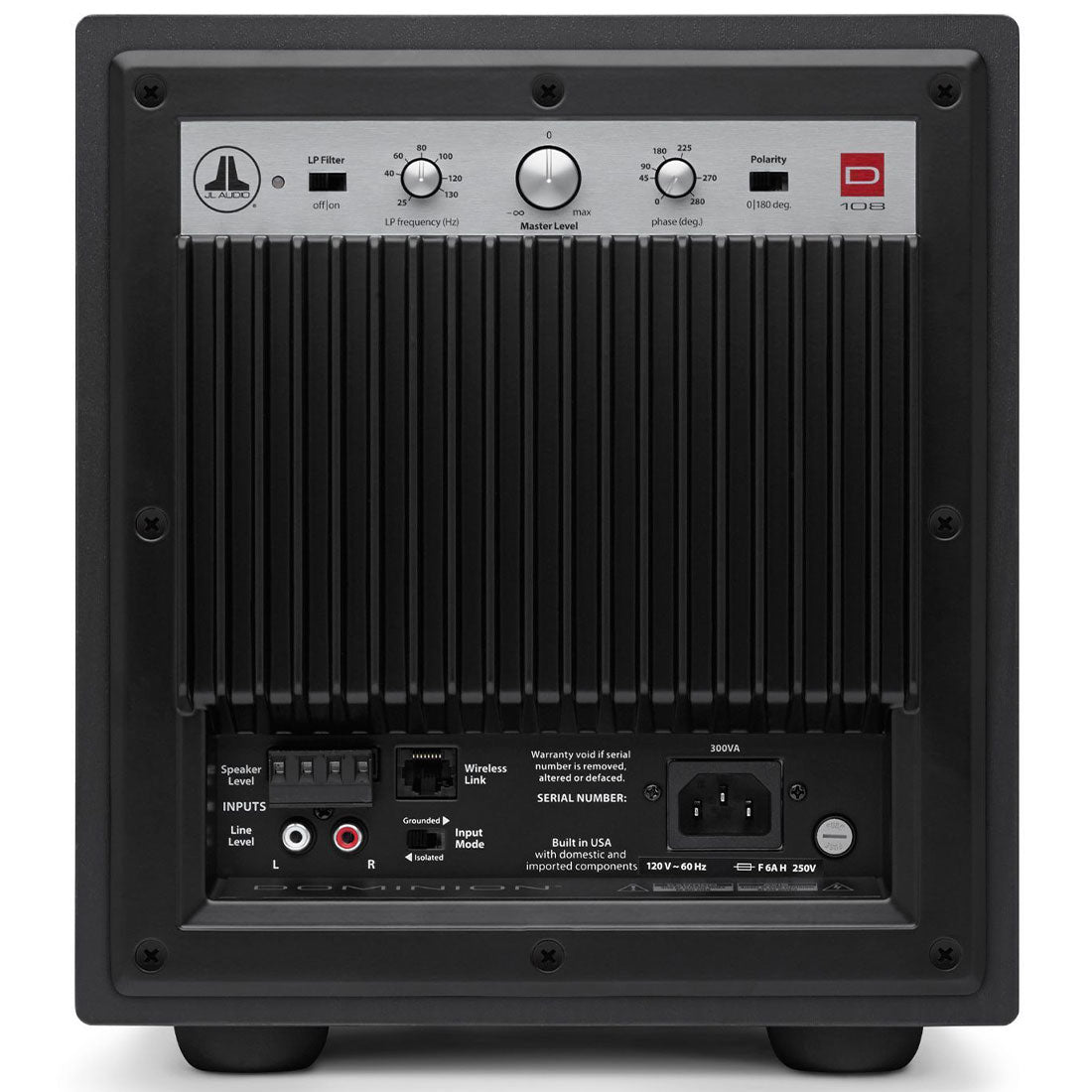 JL Audio Home Audio D108-ASH Dominion 8″ Powered Subwoofer- #96281