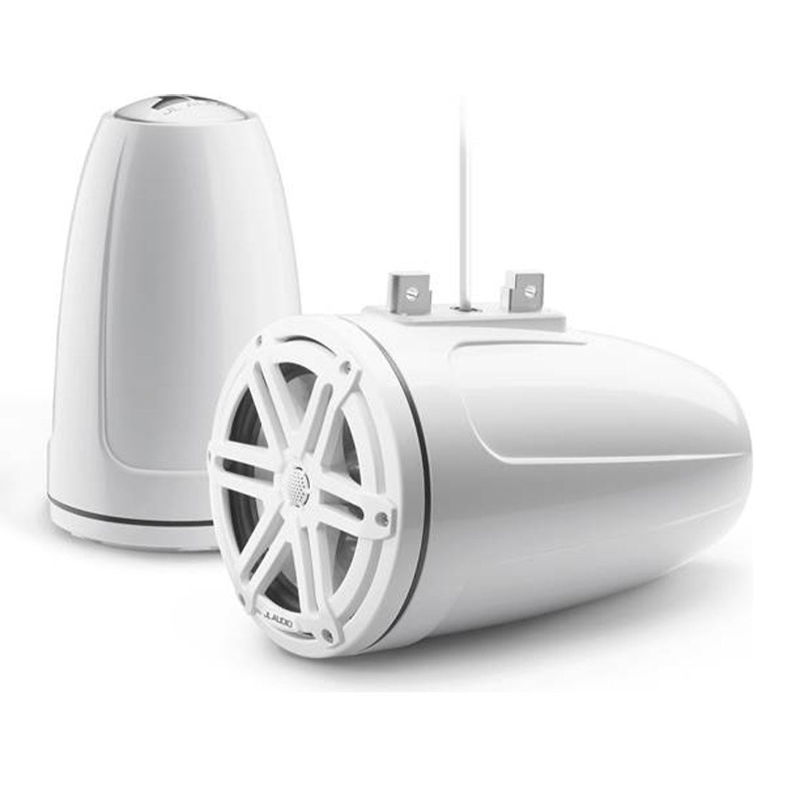 JL Audio M3-770ETXv3-Gw-S-Gw 7.7" 70 Watt 4 Ohm Marine Enclosed Tower Coaxial Speakers - Pair - #93538