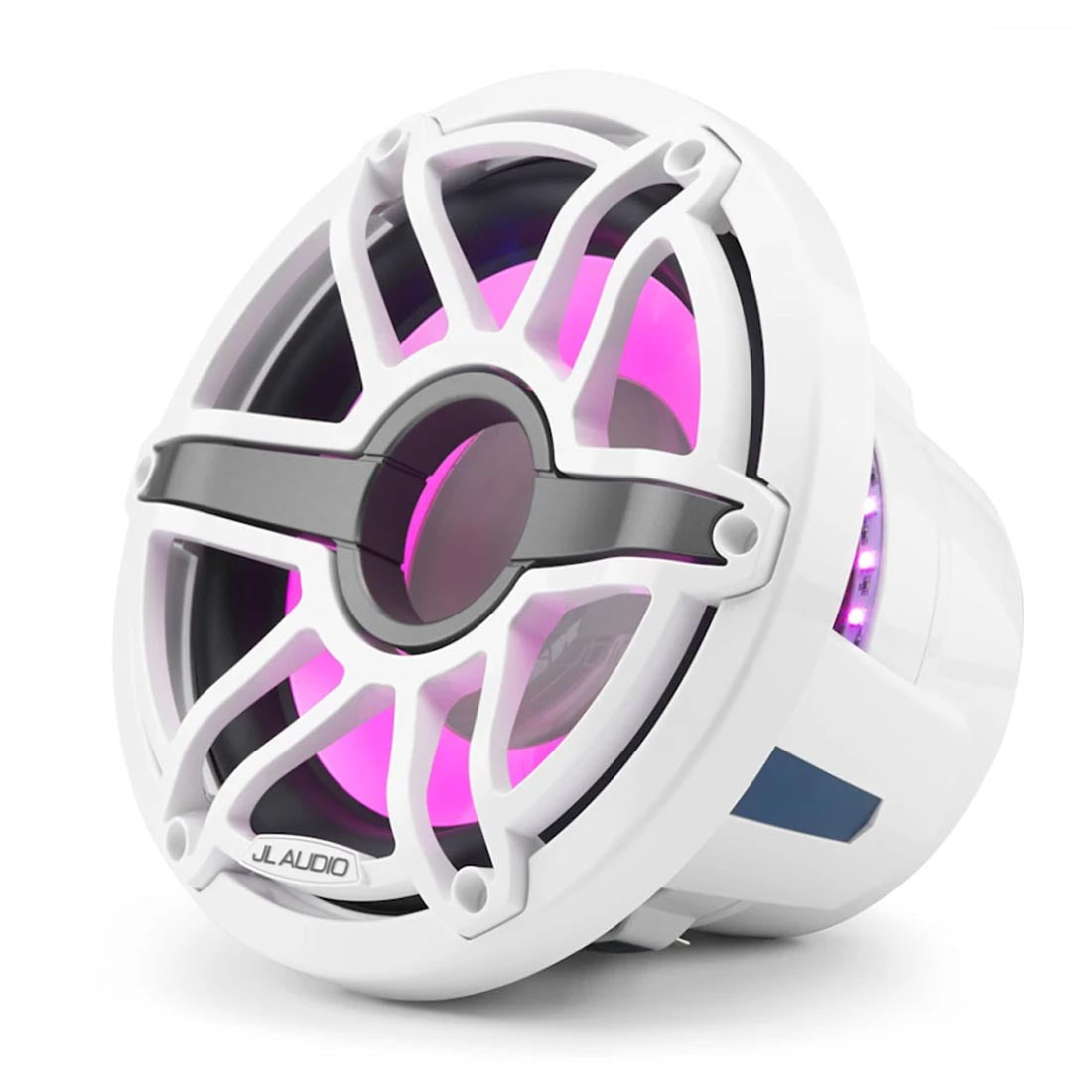 JL Audio M6-10W-S-GwGw-i-4 M6 Series 10" LED Light Marine Subwoofer - White Sport – #93645