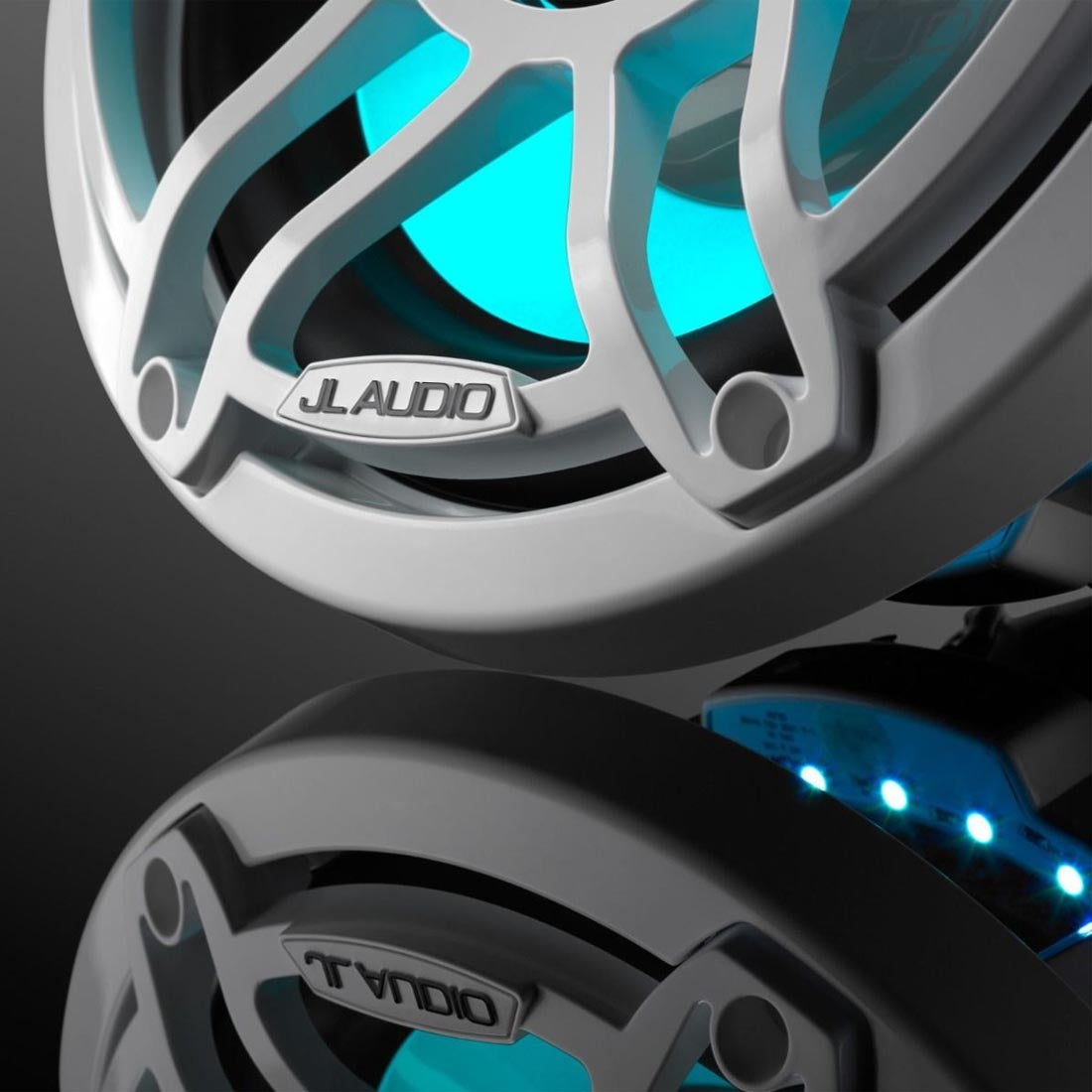 JL Audio M6-10W-S-GwGw-i-4 M6 Series 10" LED Light Marine Subwoofer - White Sport – #93645