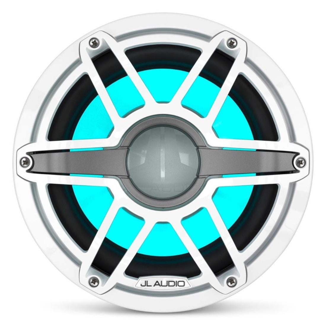 JL Audio M6-10W-S-GwGw-i-4 M6 Series 10" LED Light Marine Subwoofer - White Sport – #93645