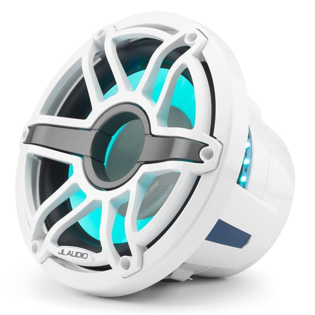 JL Audio M6-10W-S-GwGw-i-4 M6 Series 10" LED Light Marine Subwoofer - White Sport – #93645
