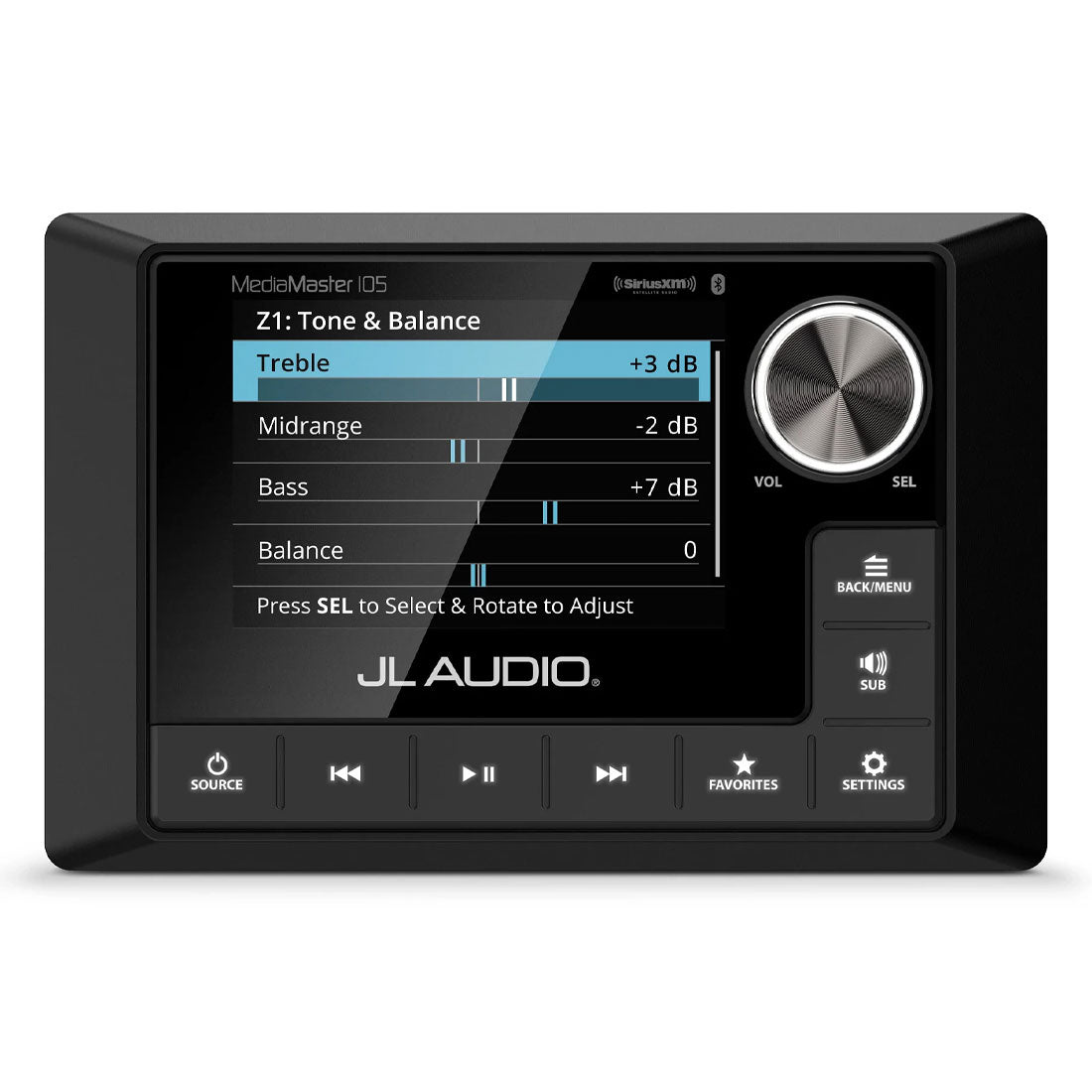 JL Audio MM105 Weatherproof Source Unit with Full-Color LCD Display – #99930