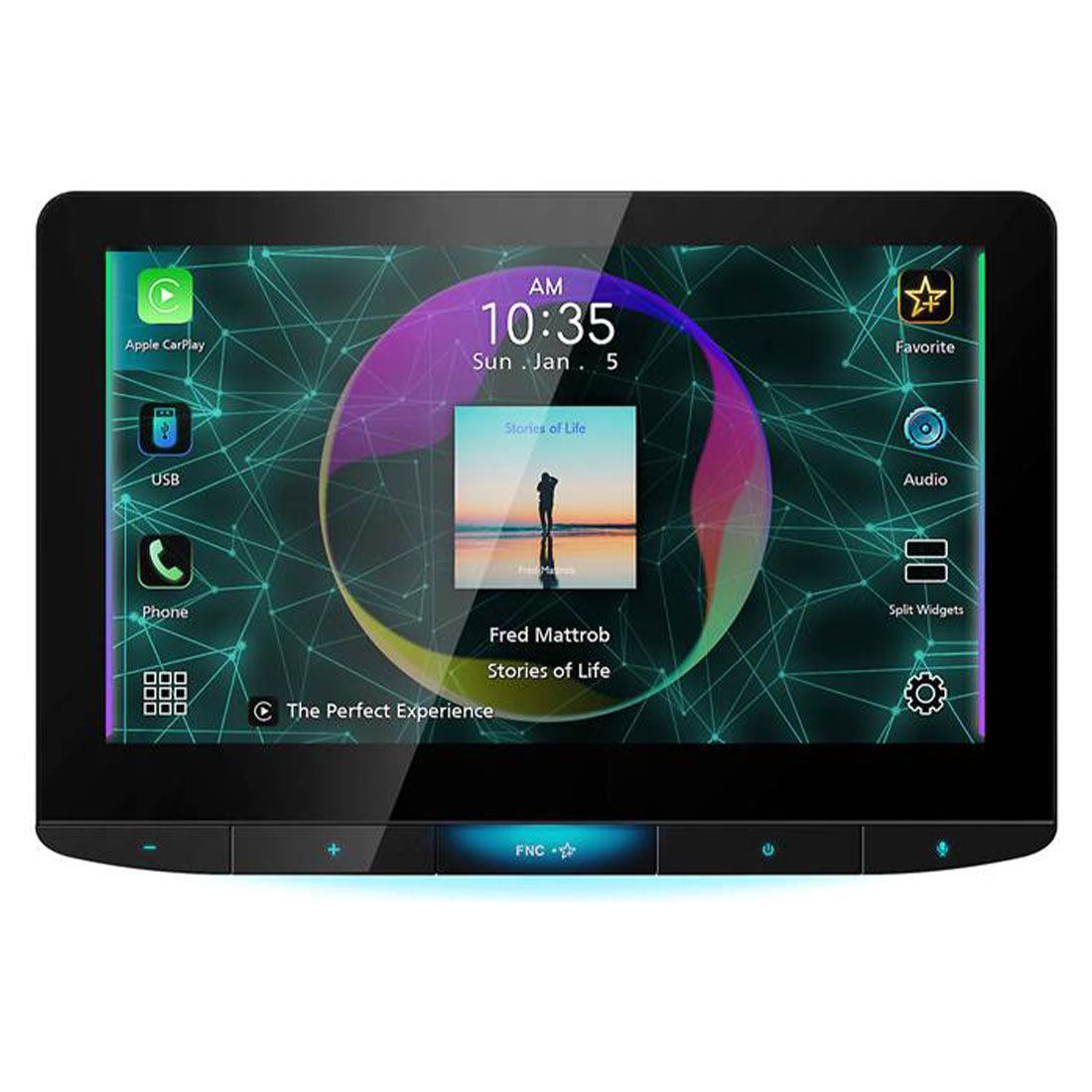 JVC KW-Z1000W 10.1" HD Screen Floating Digital Media Receiver