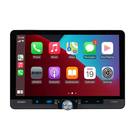 Jensen CAR1013 10.1" Floating Digital Mechless Multimedia Receiver with Apple CarPlay and Android Auto