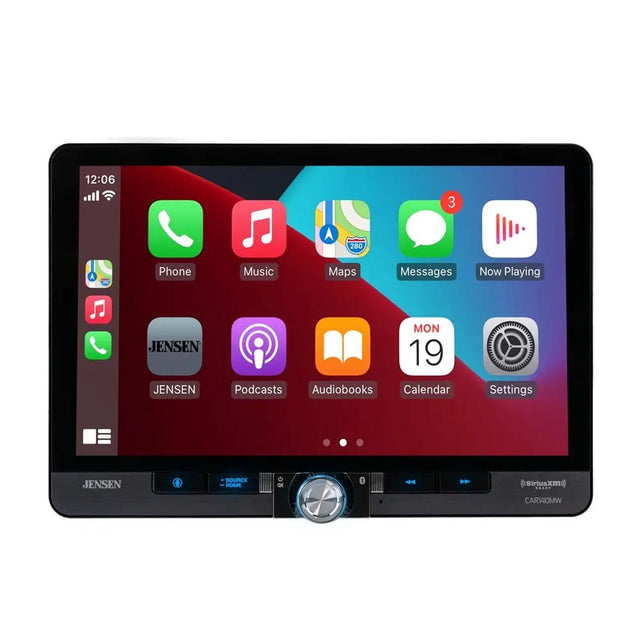 Jensen CAR140MW 10.1" Floating Digital Mechless Multimedia Receiver with Apple CarPlay and Android Auto