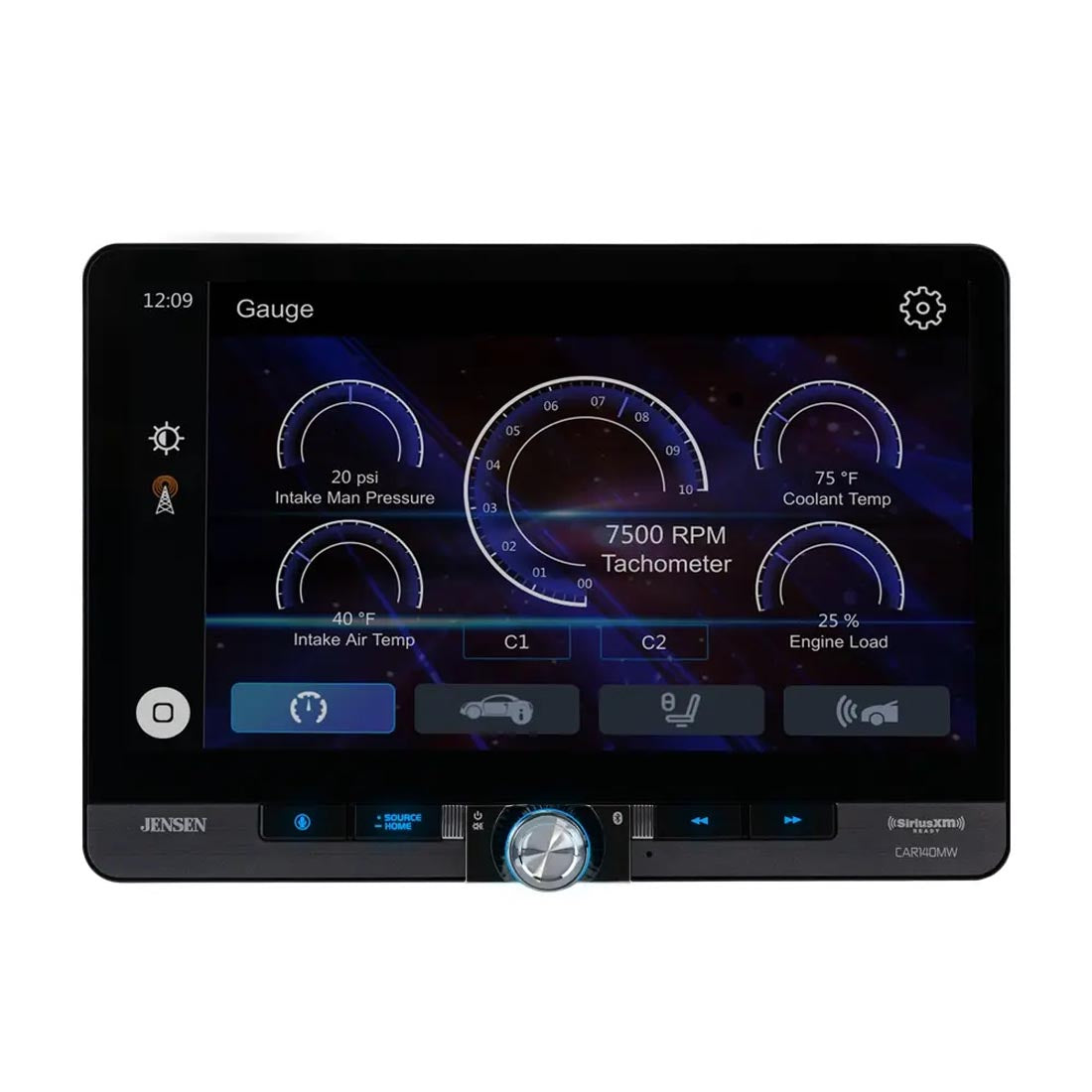 Jensen CAR140MW 10.1" Floating Digital Mechless Multimedia Receiver with Apple CarPlay and Android Auto