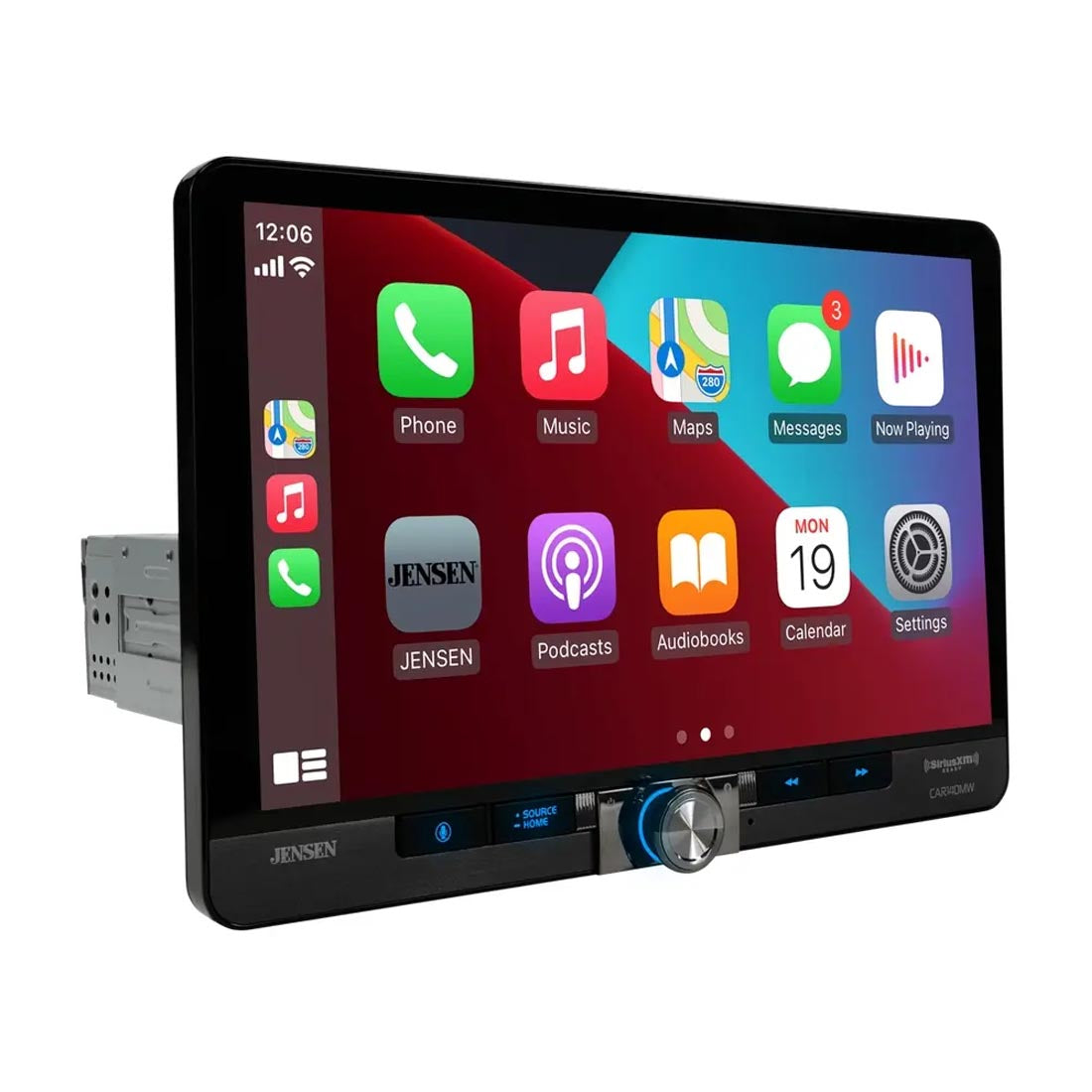 Jensen CAR140MW 10.1" Floating Digital Mechless Multimedia Receiver with Apple CarPlay and Android Auto