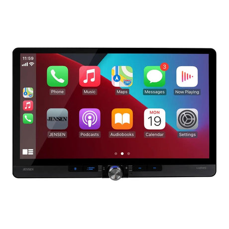 Jensen CAR1415 14" Floating Digital Mechless Multimedia Receiver with Apple CarPlay and Android Auto