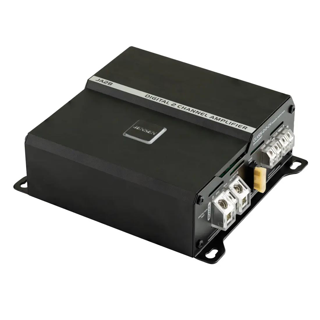 Jensen JA2B 225W Compact Class D 2-Channel Car Amplifier with Bluetooth App Control