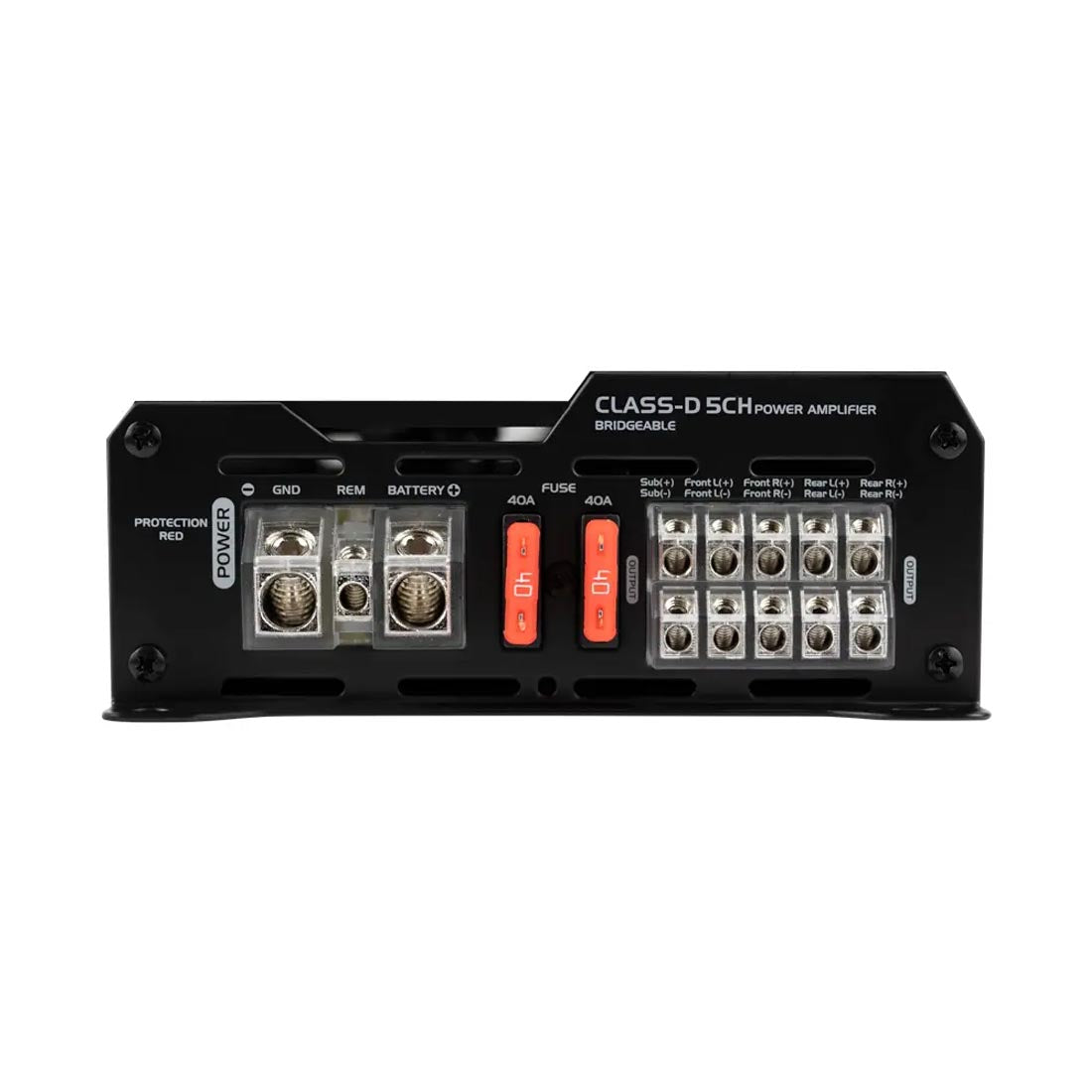 Jensen JA5B Compact Class D 5-Channel Car Amplifier with Bluetooth App Control