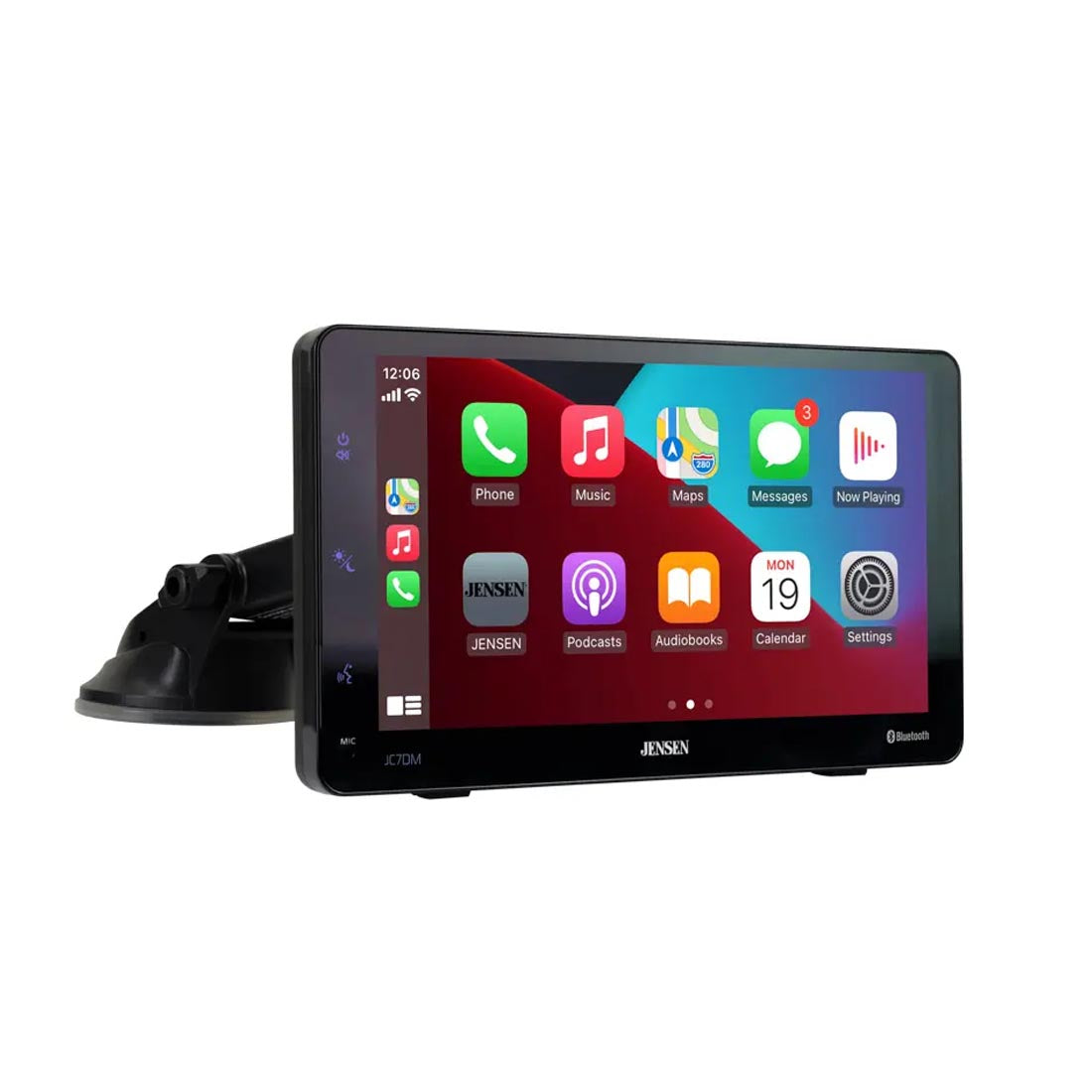 Jensen JC7DM 7" Windshield or Dashboard Mount Digital Monitor with Apple CarPlay and Android Support