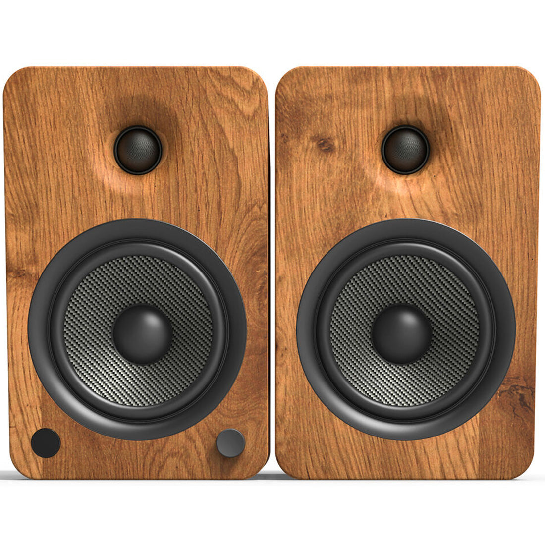 Kanto YU6WALNUT YU6 Powered Desktop Speakers - Pair - Walnut