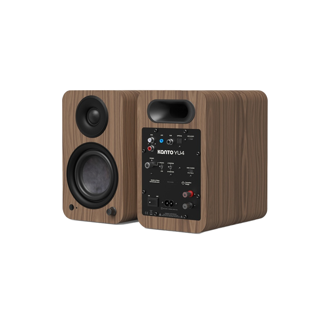 Kanto YU4 2nd Generation Powered Bookshelf Speakers with DSP - Pair