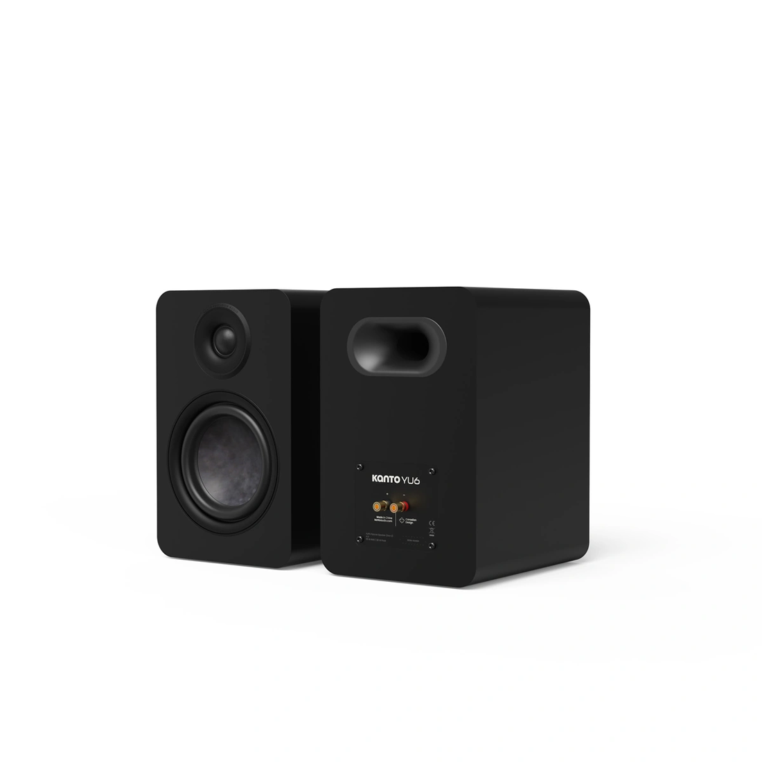 Kanto YU6 Passive (2nd Gen) Bookshelf Speakers with 5.25" Woofers - Black - Pair