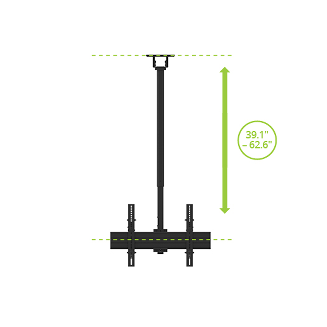 Kanto CM600BTB Back-to-Back Ceiling TV Mount with 100 lb Capacity