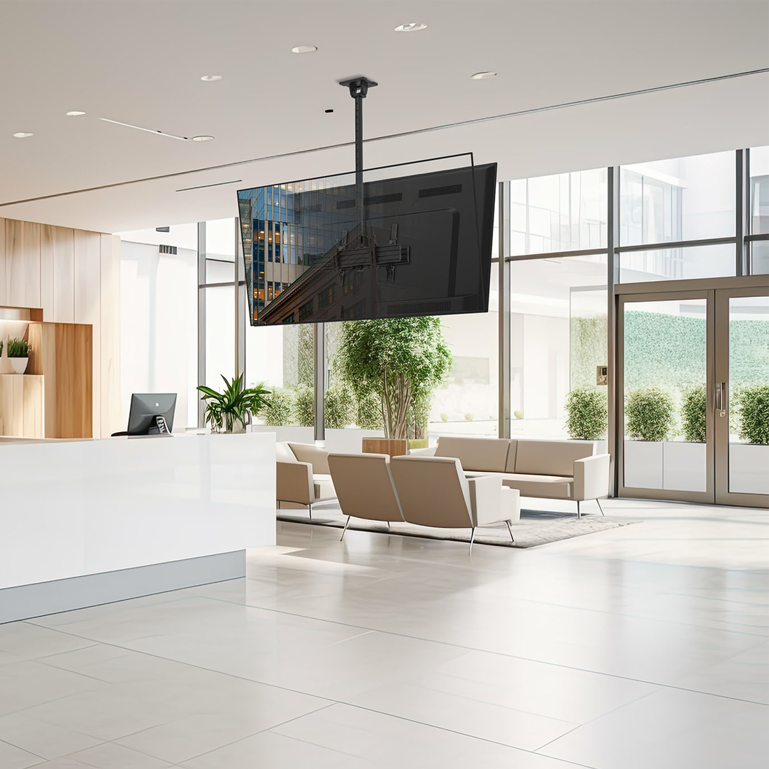 Kanto CM600BTB Back-to-Back Ceiling TV Mount with 100 lb Capacity
