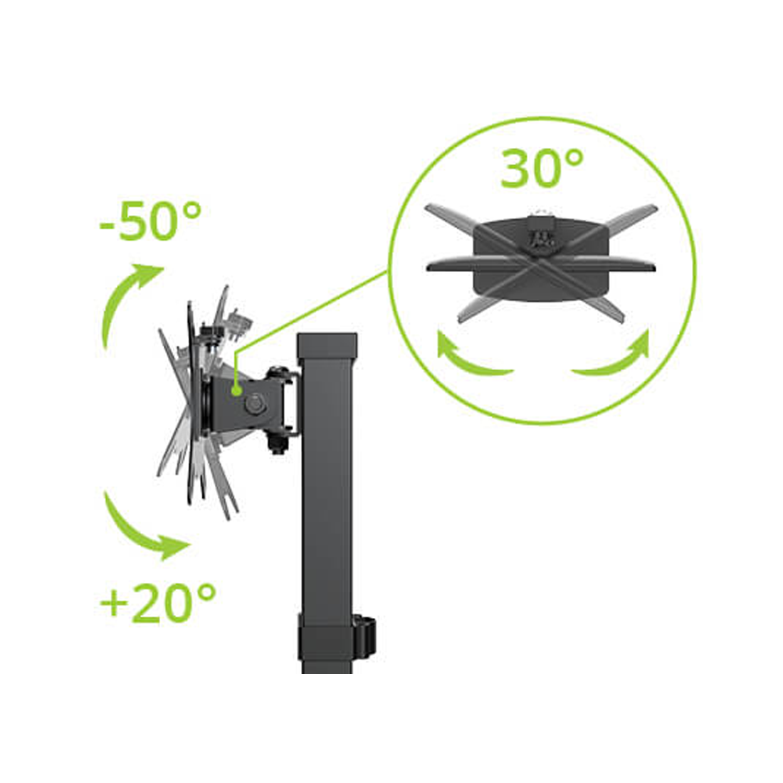 Kanto DTS1000 Universal Desktop Monitor Stand with Height Adjustment