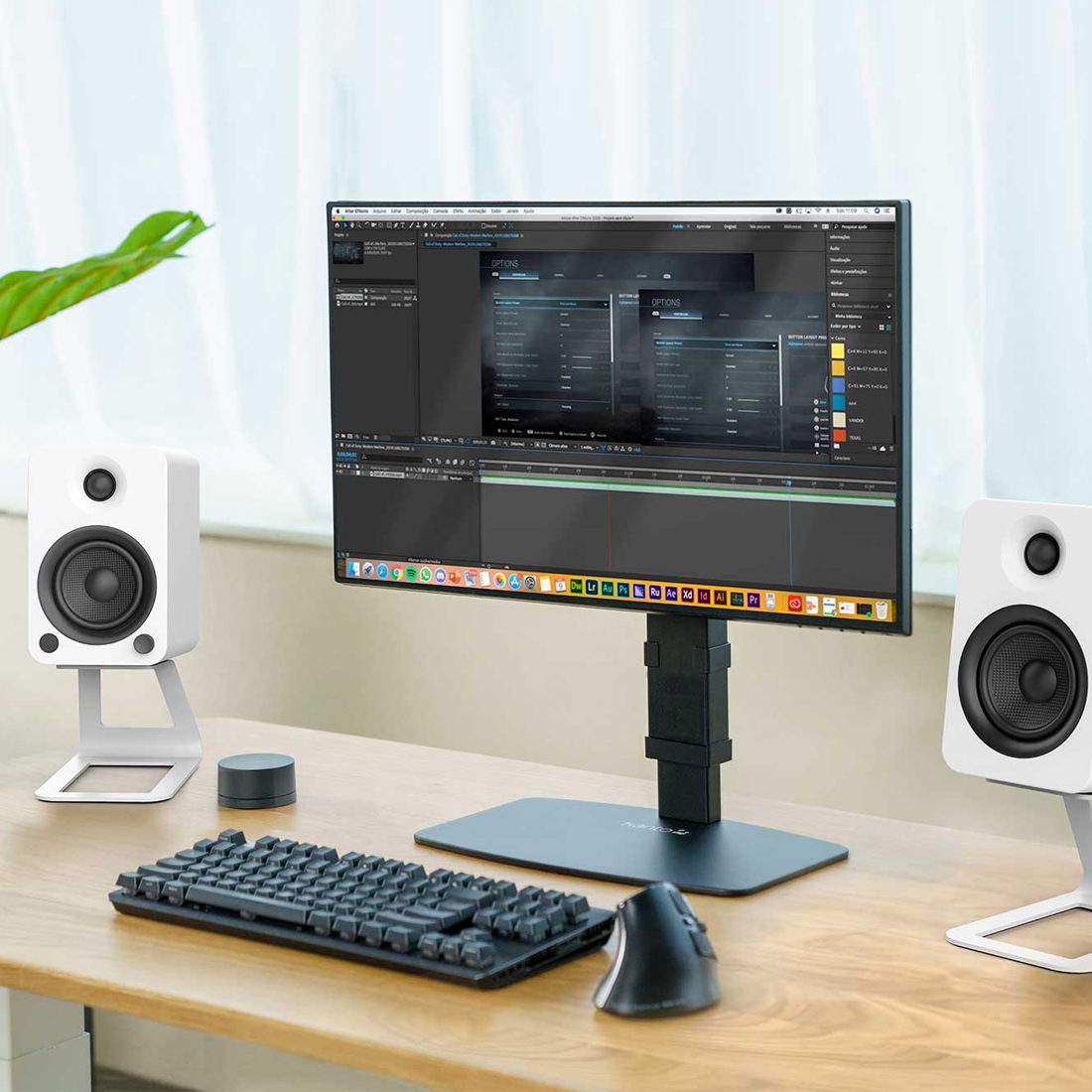 Kanto DTS1000 Universal Desktop Monitor Stand with Height Adjustment