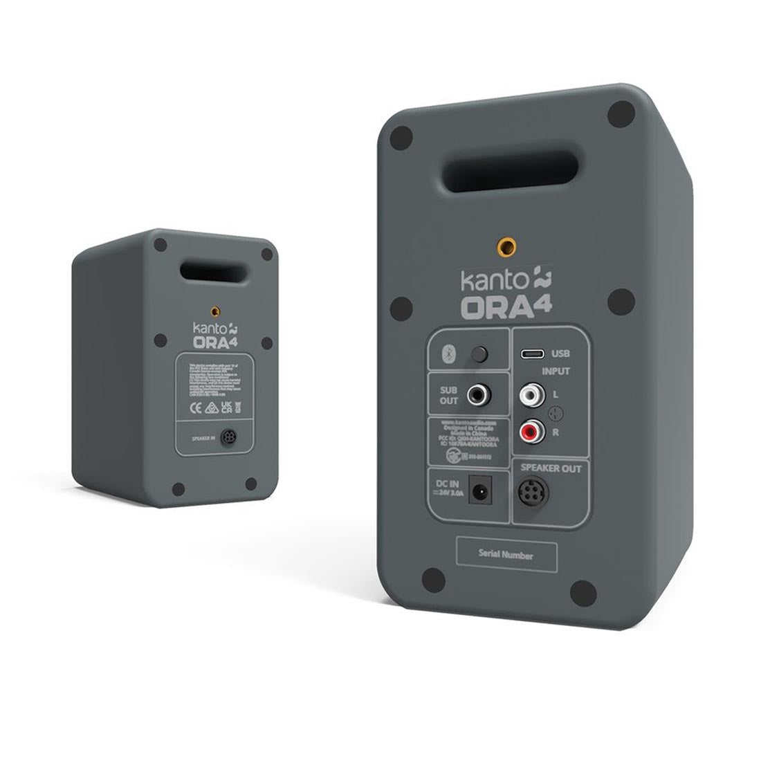 Kanto ORA4 Desktop Speakers with USB-C and Bluetooth - Pair