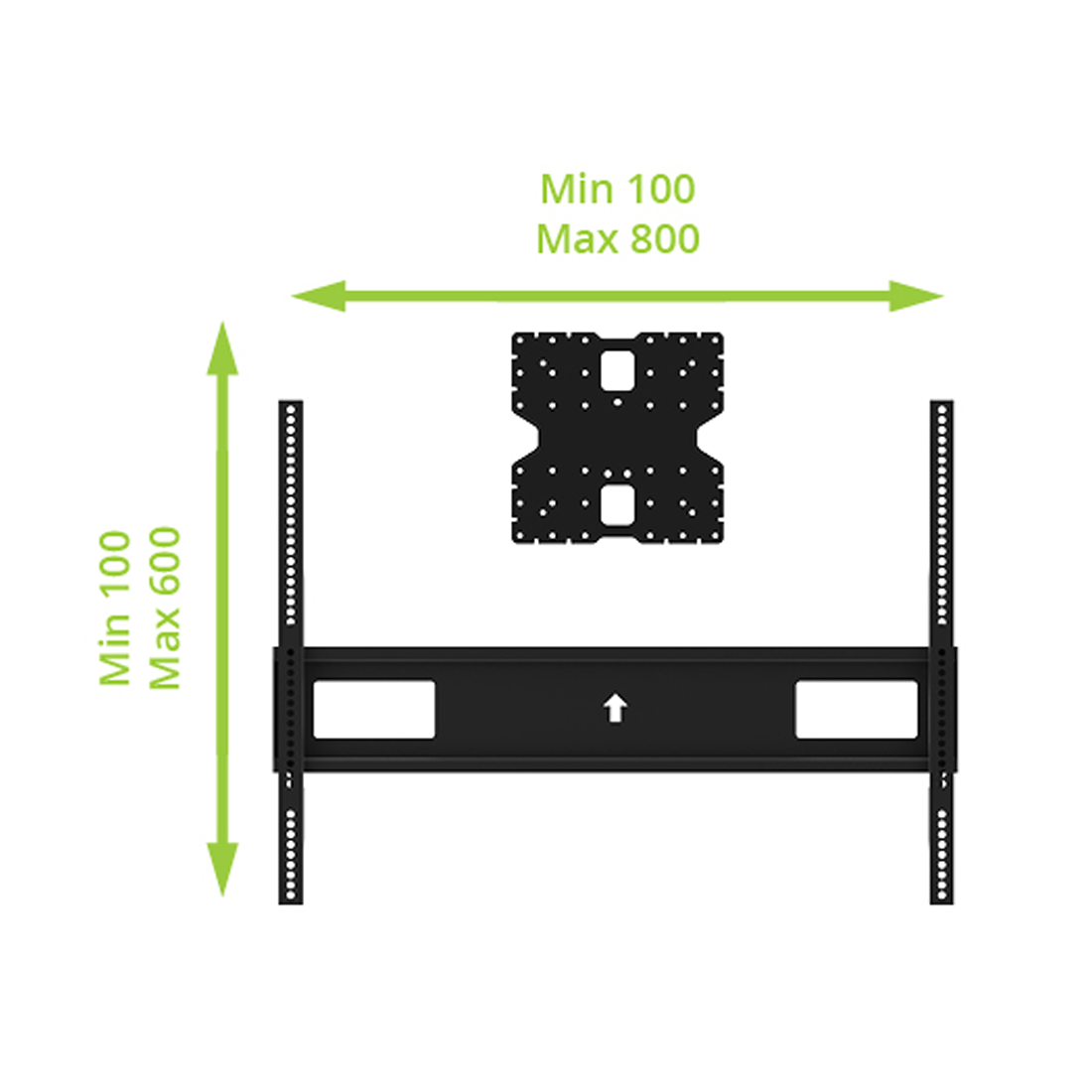 Kanto R600 Pro Recessed In-Wall TV Mount with 800 x 600 VESA Support