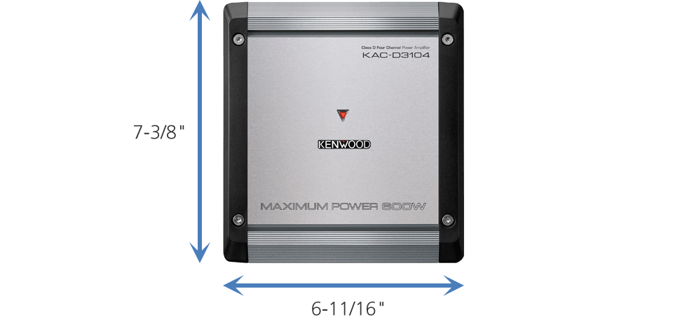 Kenwood KAC-D3104 Class D 4-Channel Power Amplifier