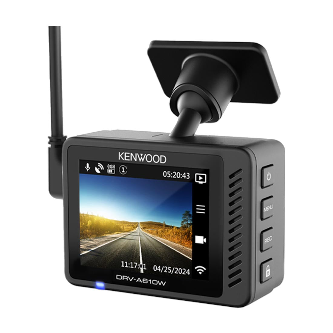 Kenwood DRV-A610WDP 2-Channel Compact 4K HD Dash Camera with 2" Display, Wi-Fi, and GPS  includes Rear-View Cam (DRVA610WDP)