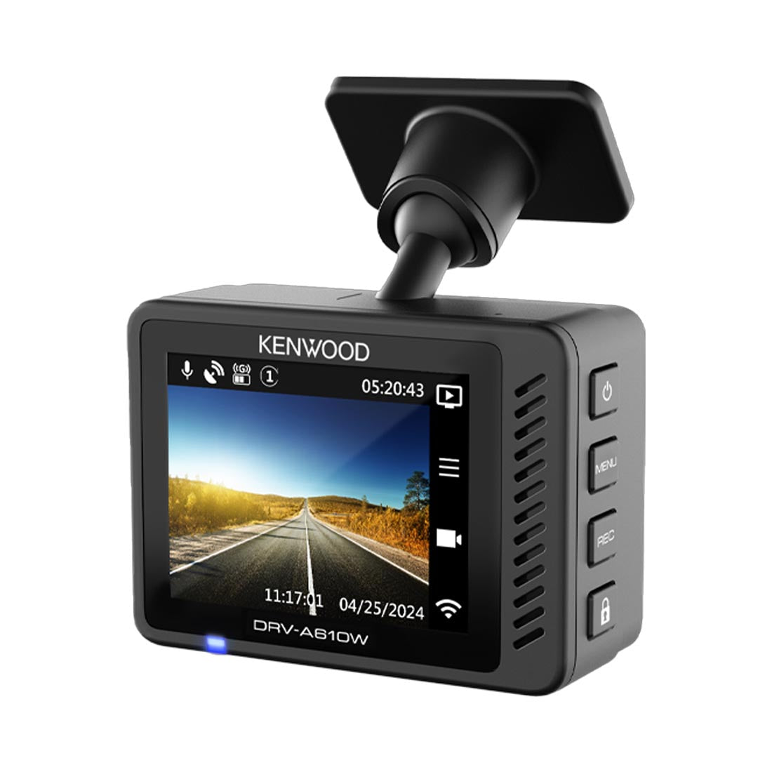 Kenwood DRV-A610WDP 2-Channel Compact 4K HD Dash Camera with 2" Display, Wi-Fi, and GPS  includes Rear-View Cam (DRVA610WDP)