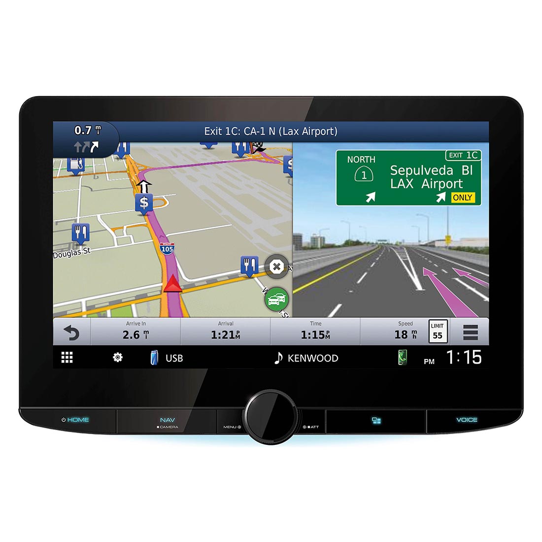 Kenwood DNR1008RVS 10.1" Digital Multimedia Receiver with Built-in Navigation