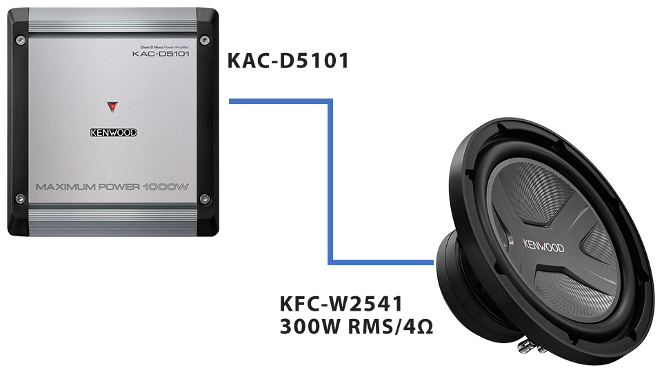 Kenwood KFC-W2541 10" 4-ohm Component Subwoofer
