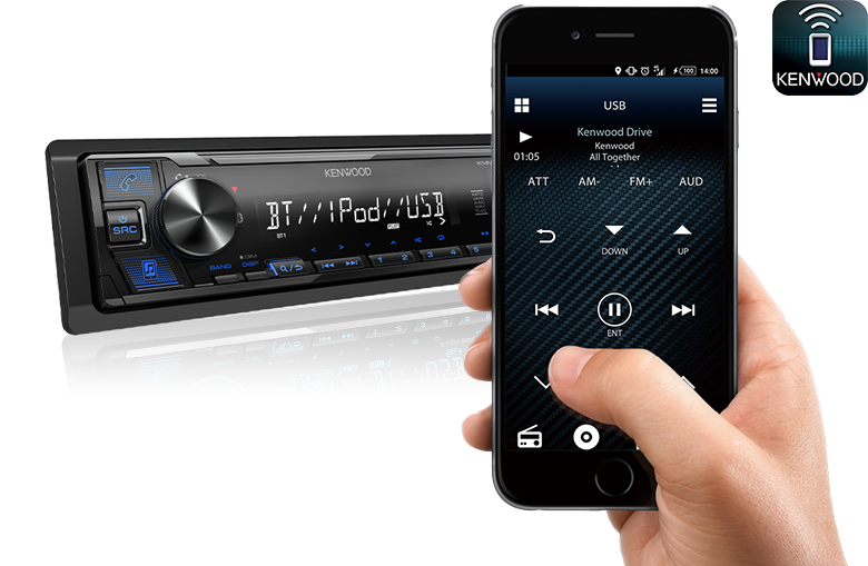 Kenwood KMM-BT232U Digital Media Receiver with Bluetooth