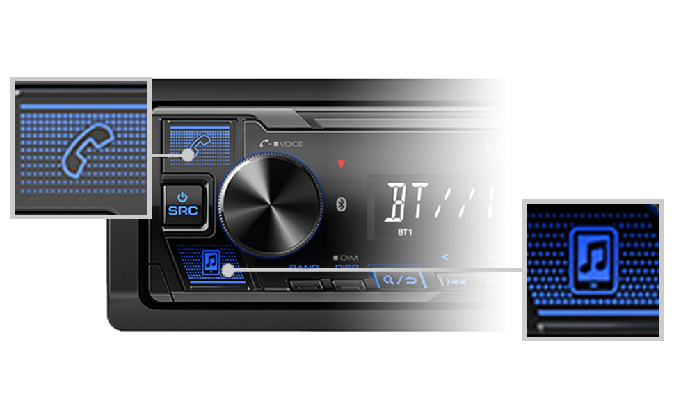Kenwood KMM-BT232U Digital Media Receiver with Bluetooth