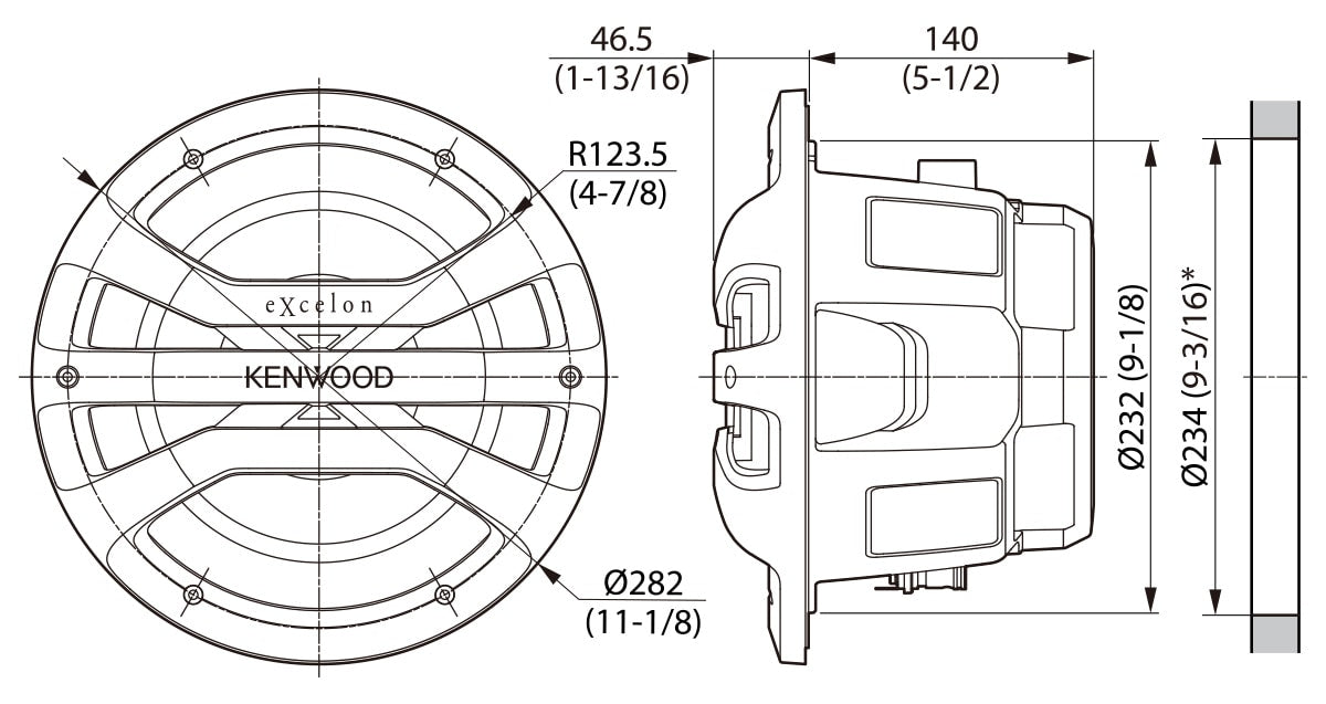 Kenwood XM1041 Dimensions