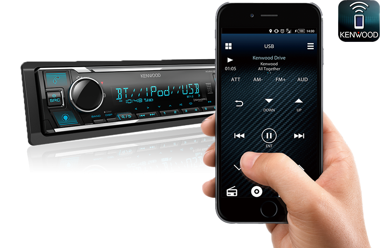 Kenwood eXcelon KMM-X705 Digital Media Receiver with Bluetooth & HD Radio