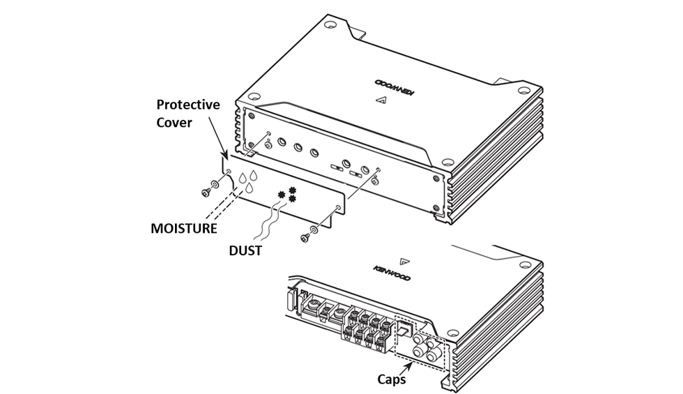 Kenwood eXcelon XM502-1 Mono Subwoofer Powersports/Marine Amplifier
