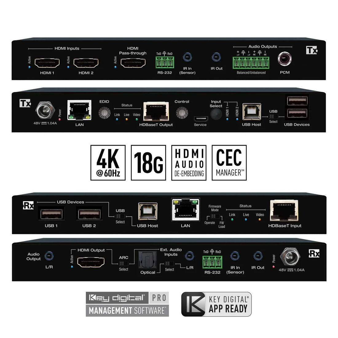 Key Digital KDXPS22U 4K 18G Smart Extender Kit